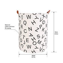 Load image into Gallery viewer, Foldable Laundry Basket Large Capacity Laundry Hamper Storage Bag Clothes Toy Picnic Printed Storage Organizer Bucket